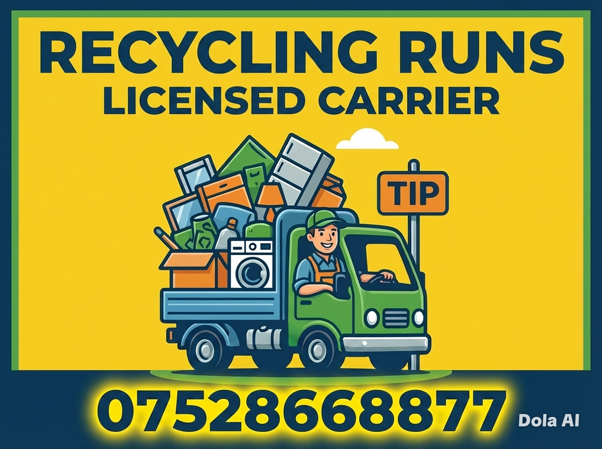 Recycling runs and licensed carrier graphic